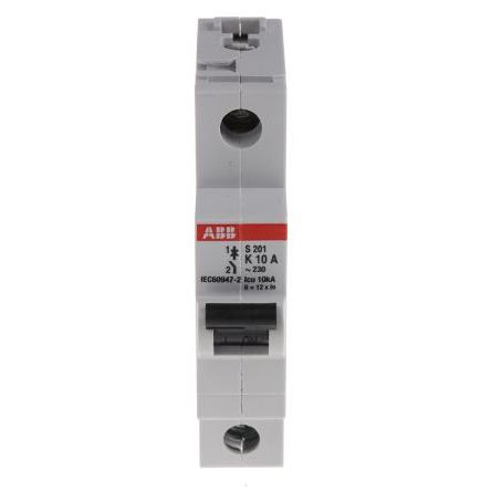 ABB Miniaturní jistič, rozsah: System Pro M Compact 1pólový 10A vypínací výkon 6 kA, charakteristika: Typ K, rozsah: