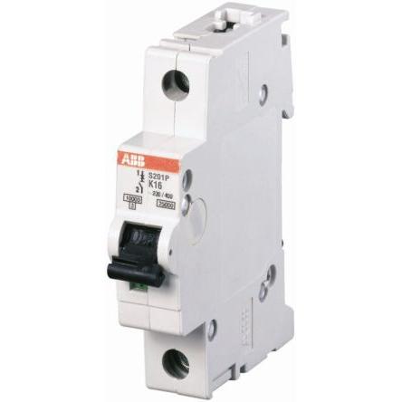ABB Miniaturní jistič, rozsah: System Pro M Compact 1pólový 16A vypínací výkon 6 kA, charakteristika: Typ K, rozsah: