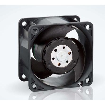 ebm-papst Axiální ventilátor, řada: 600 J, průtok vzduchu: 70 m³/h 7.6 W 12V dc 642 mA IP20 60 mm 60mm 32 mm