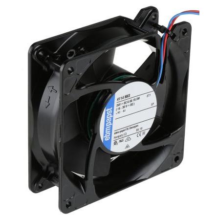 ebm-papst Axiální ventilátor, řada: 4100 NH3 - S-Force, průtok vzduchu: 310 m³/h 19.5 W 24V dc 812 mA 119 mm 119mm 38 mm