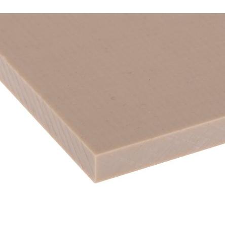 RS PRO Plastová deska, Polyetherketon barva Béžová, délka: 300 mm, šířka: 245mm, tloušťka: 5 mm