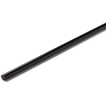 RS PRO Acetalová tyč Černá, délka: 500 mm x 150 mm v prům.