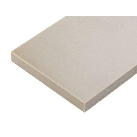 RS PRO Plastová deska, Polyetherketon barva Béžová, délka: 500 mm, šířka: 50mm, tloušťka: 6 mm, Jemně tkaná bavlna,