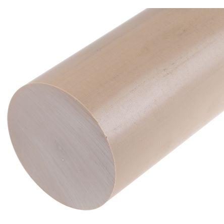 RS PRO Tyč z polyetherketonu (PEEK) Béžová, délka: 300 mm x 80 mm v prům.