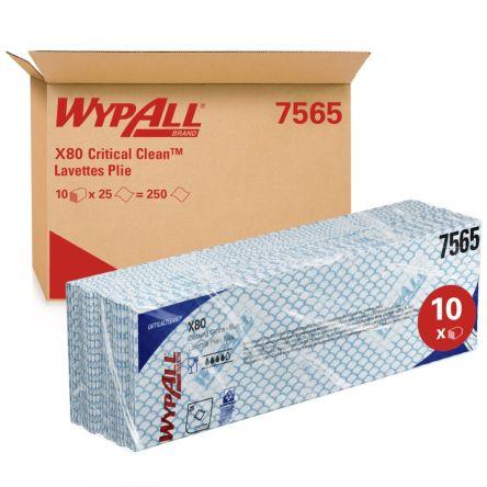 WYPALL Hadry, WypAll, sortiment: WypAll® X80 Critical Clean™, Modrá, Průmyslové čištění Suché Sáček, počet ubrousků: 25