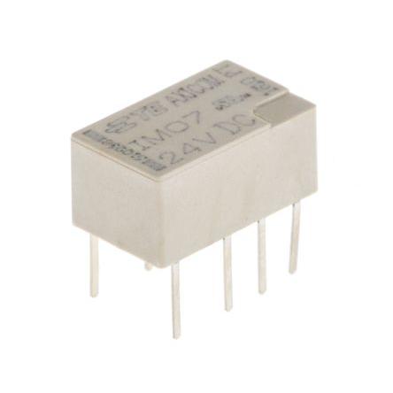TE Connectivity Signálové relé DPDT Montáž na plošný spoj 2A 24V dc IM