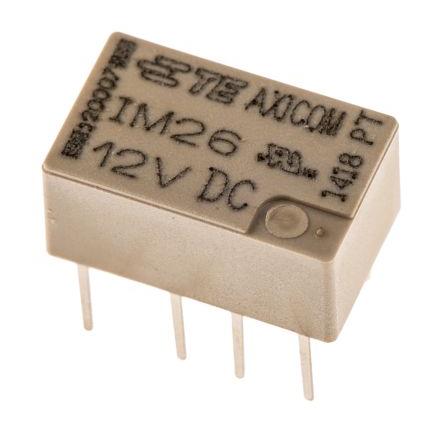 TE Connectivity Signálové relé DPDT Montáž na plošný spoj 2A 12V dc IM