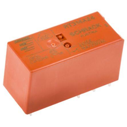 TE Connectivity Výkonové relé SPDT Montáž na plošný spoj 16A 24V dc SCHRACK
