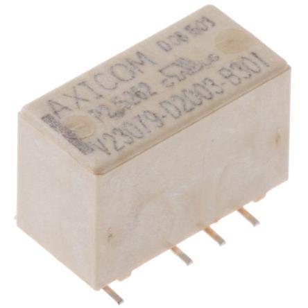 TE Connectivity Signálové relé DPDT Montáž na plošný spoj 2A 12V dc Axicom P2