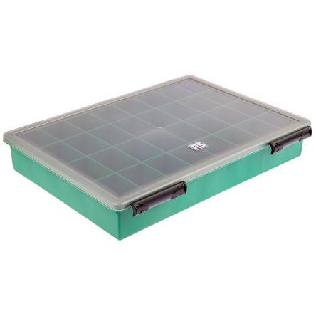 Přihrádková krabice 32 přihrádek Zelená, Polypropylen 57 mm x 338mm x 260 mm RS PRO