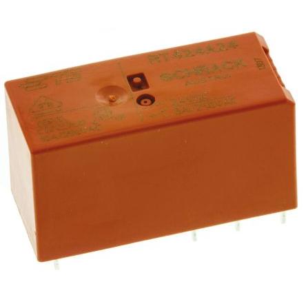 TE Connectivity Výkonové relé DPDT Montáž na plošný spoj 8A 24V dc SCHRACK