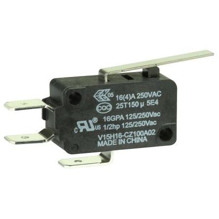Honeywell Technologies Mikrospínač, typ ovladače: Plochá páka SPDT, 250 V ac, 16A, Rychlé připojení, IP67, 3.92N