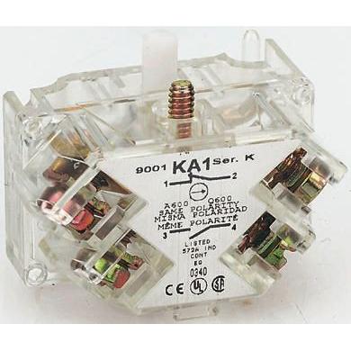 Schneider Electric Blok kontaktů, řada: Harmony 9001K Blok kontaktů 1 NO 0V, 600 V Šroubová svorka