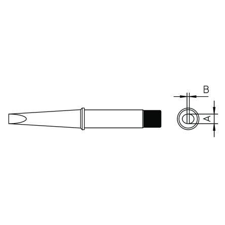 Weller Pájecí hrot, číslo modelu: CT2 F8 (425°C) 10 mm Šroubovák, pro použití s: W201