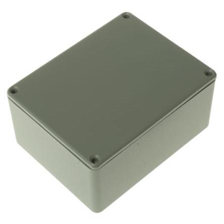 RS PRO Pouzdro Stíněné barva Šedá barva Šedá Odlévaný hliník 114.7 mm 55.1 mm 89.7 mm