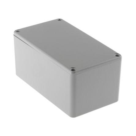 RS PRO Pouzdro Stíněné barva Šedá barva Šedá Odlévaný hliník 114.4 mm 55.1 mm 63.7 mm