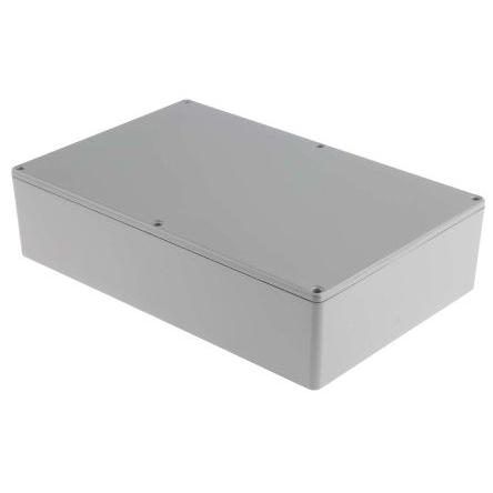 RS PRO Pouzdro Stíněné barva Šedá barva Šedá Odlévaný hliník 222.1 mm 55.9 mm 145.9 mm