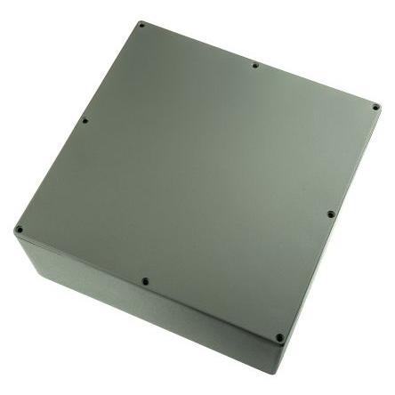 RS PRO Pouzdro Stíněné barva Šedá barva Šedá Odlévaný hliník 250 mm 100 mm 250 mm