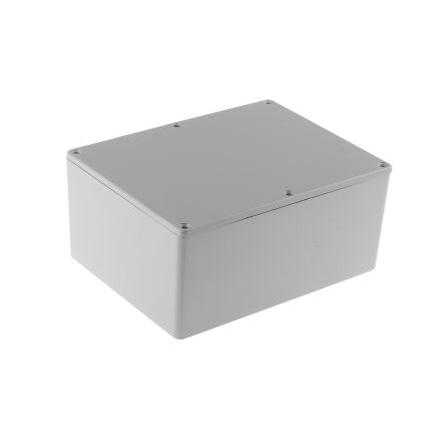 RS PRO Pouzdro Stíněné barva Šedá barva Šedá Odlévaný hliník 165.8 mm 76.3 mm 127.3 mm