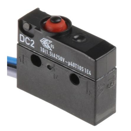 ZF Mikrospínač, typ ovladače: Tlačítko SPDT, 250 V ac, 10.1A, Se zapojením, IP6K7, 3.33N