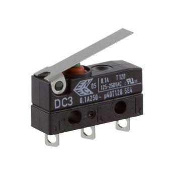 ZF Mikrospínač, typ ovladače: Krátk�� páka SPDT, 250 V ac, 100mA, Pájecí, IP6K7, 0.78N