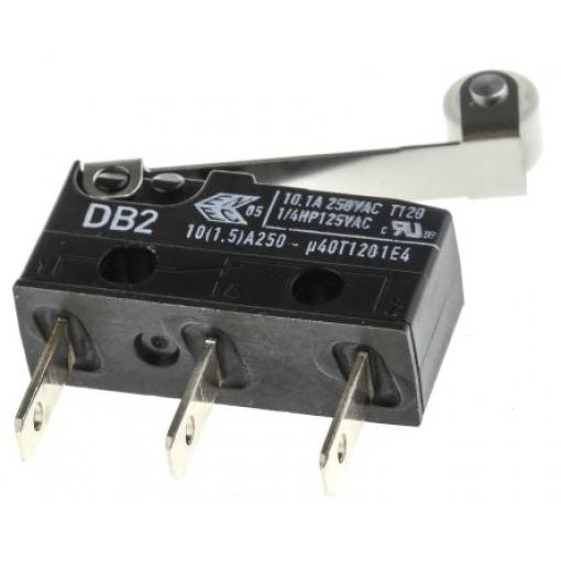 ZF Mikrospínač, typ ovladače: Páka s válečkem SPDT, 250 V ac, 10.1 A, Jazýček, IP50, 0.93N