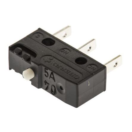 ZF Mikrospínač, typ ovladače: Tlačítko SPDT, 250 V ac, 6A, Jazýček, IP50, 1.47N