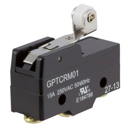 ZF Mikrospínač, typ ovladače: Krátká páka s válečkem SPDT, 250 V ac, 15A, Šroub, 1.56N