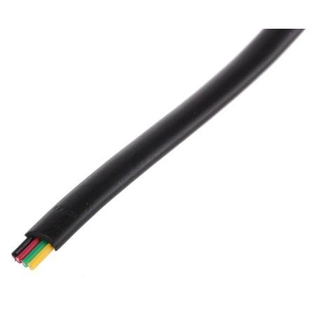 Telefonní kabel 2párový, Černá, 80V 50 m plocha průřezu 0.066 mm² Decelect 4
