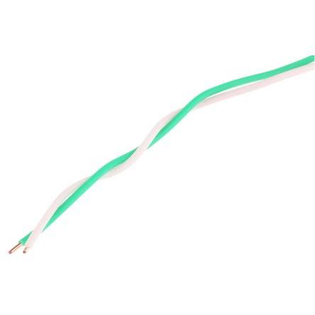 Telefonní kabel 1párový, Bílá, Zelená, 100V 100 m Decelect 2