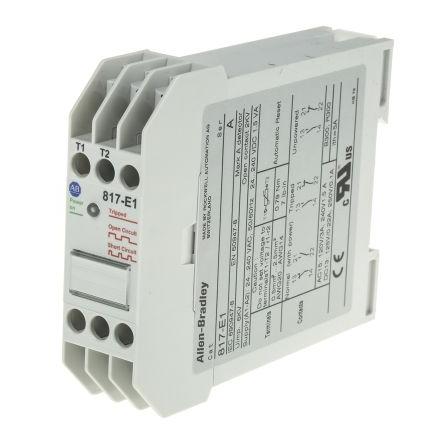 Allen Bradley Monitorovací relé, řada: 817 a DPST kontakty Lišta DIN