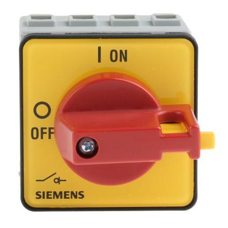 Siemens Oddělovací (hlavní) vypínač, rozsah: 3LD 3pólový Montáž do panelu IP65 16A 8 kW