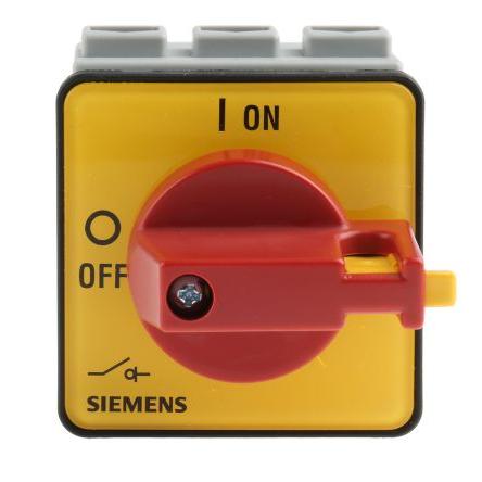 Siemens Oddělovací (hlavní) vypínač, rozsah: 3LD 3pólový Montáž do panelu IP65 32A 12 kW