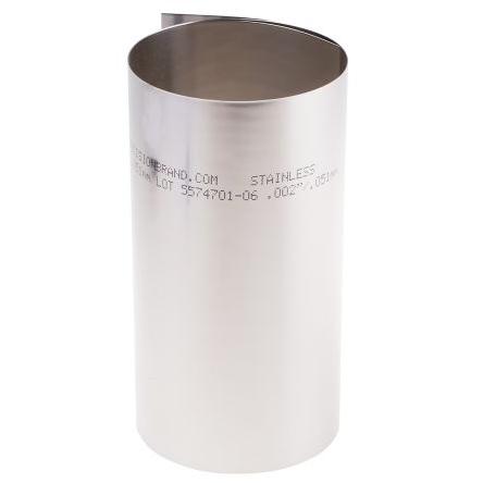 RS PRO Ocelová podložka, délka: 50 in, šířka: 6in, tloušťka: 0.051 mm