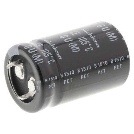 Kondenzátor, řada: GU 470 μF ±20 % 200V dc LGU2D471MELZ, Zacvakávací montáž Nichicon