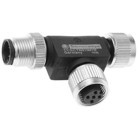 Telemecanique Sensors Adaptér pro kulaté konektory, řada: OsiSense XG, orientace těla: T 5 M12 Vnitřní, 55 °C 5, -25 °C
