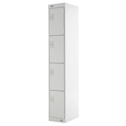 Průmyslová uzamykatelná skříňka 4dveřová, Ocel Šedá 1800 mm x 300 mm x 450 mm RS PRO