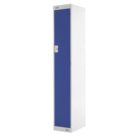 Průmyslová uzamykatelná skříňka 1dveřová, Ocel Modrá 1800 mm x 300 mm x 450 mm RS PRO