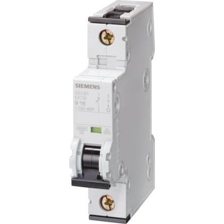 Siemens Miniaturní jistič, rozsah: 5SY6 3pólový 1A vypínací výkon 6 kA, charakteristika: Typ C, rozsah: SENTRON 400V ac