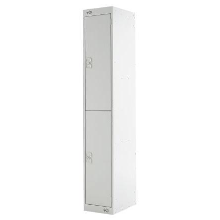 Průmyslová uzamykatelná skříňka 2dveřová, Ocel Šedá 1800 mm x 300 mm x 300 mm RS PRO