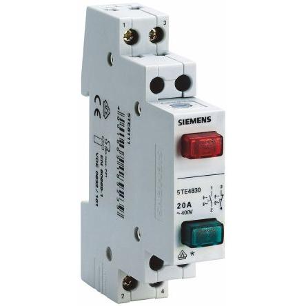 Siemens, rozsah: 5TE4 230V Vypínací obvod Tlačítko 20A