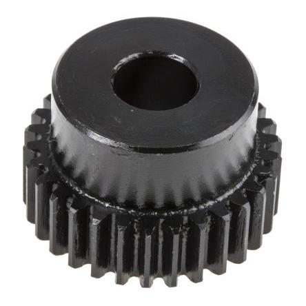 Čelní ozubené kolo, Ocel 30zubové, průměr rozteče: 30 mm, 1 průměr náboje 25 mm vývrt 10mm RS PRO