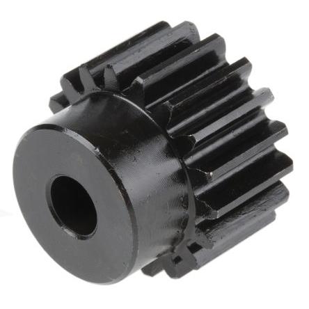 Čelní ozubené kolo, Ocel 18zubové, průměr rozteče: 27 mm, 1.5 průměr náboje 22 mm vývrt 8mm RS PRO