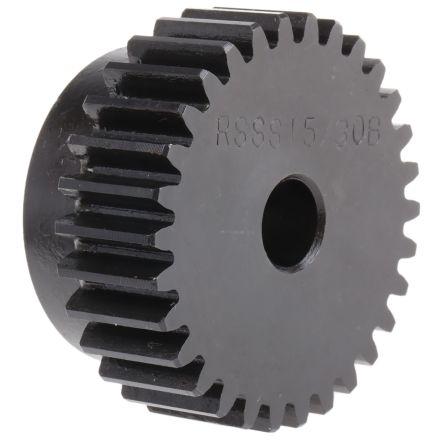 Čelní ozubené kolo, Ocel 30zubové, průměr rozteče: 45 mm, 1.5 průměr náboje 38 mm vývrt 10mm RS PRO