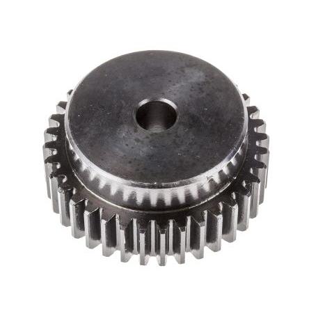 Čelní ozubené kolo, Ocel 36zubové, průměr rozteče: 54 mm, 1.5 průměr náboje 45 mm vývrt 10mm RS PRO