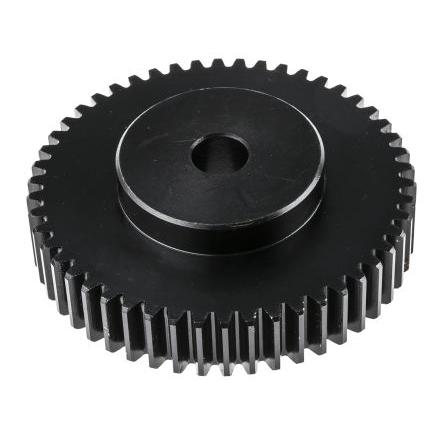 Čelní ozubené kolo, Ocel 50zubové, průměr rozteče: 100 mm, 2 průměr náboje 55 mm vývrt 15mm RS PRO
