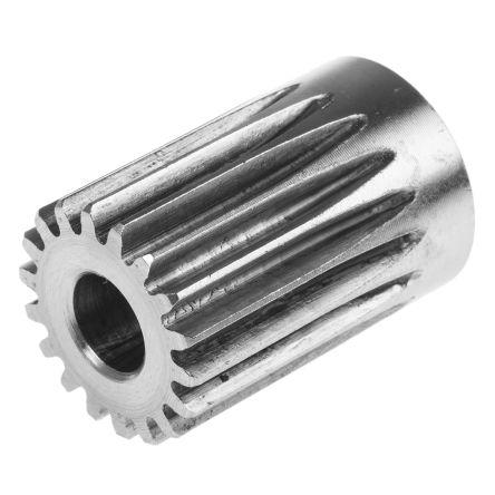 Čelní ozubené kolo, Nerezová ocel 18zubové, průměr rozteče: 18 mm, 1 průměr náboje 20 mm vývrt 8mm RS PRO