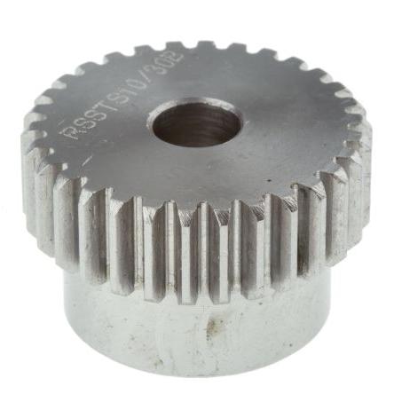 Čelní ozubené kolo, Nerezová ocel 30zubové, průměr rozteče: 30 mm, 1 průměr náboje 25 mm vývrt 8mm RS PRO