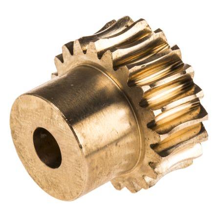 RS PRO Šnekové ozubené kolo, 1, průměr rozteče: 20 mm 20, 20 °, Bronz 14.5 mm