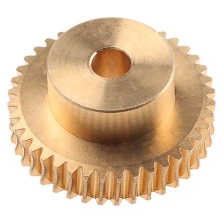 RS PRO Šnekové ozubené kolo, 1, průměr rozteče: 40 mm 40, 20 °, Bronz 16.5 mm